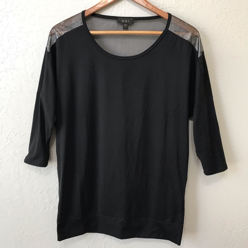 Alala Black Mesh Top